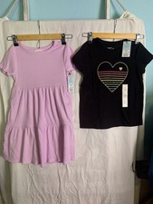 Cat Jack Girls Summer Dress T-Shirt Two-Piece Bundle Size S6/7 NWT