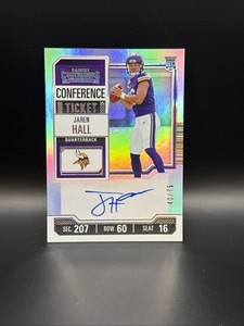🔥2023 Contenders Jaren Hall Conference Ticket SILVER Rookie Auto /75! Vikings🔥
