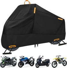 Motorcycle Cover Waterproof Outdoor, 300D Heavy Duty Motorcycle Cover for Harley