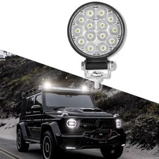 Round Led Light Bar, 4.5" 140w 14000LM Flood Offroad Light, Pod Off Road Fog