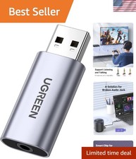 Aluminum USB to 3.5mm Audio Adapter - High-Res Sound Card for PC PS5