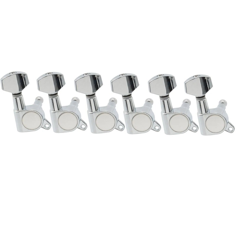 Musiclily 6-in-line Sealed Guitar Tuners Tuning Pegs Keys  Chrome USA Seller