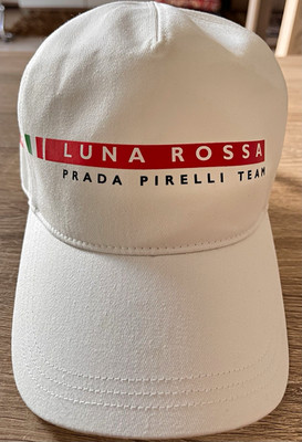 Prada Luna Rossa weiße Baseballcap Prada Pirelli Team, Größe M