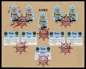 DR WHO 1977 TONGA FDC SHIP CAPT COOK ANIV DIE CUT COMBO OHMS LR89603