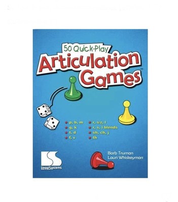 50 Quick-Play Articulation Games Lingui Systems Speech Therapy Resource