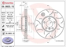 2x BREMBO Bremsscheibe geschlitzt �332mm f�r BMW X5 F15 F85 E70 X6 F16 F86