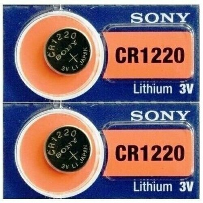 CR 1220 SONY LITHIUM BATTERIES (2 piece) 3V Watch New Authorized Seller