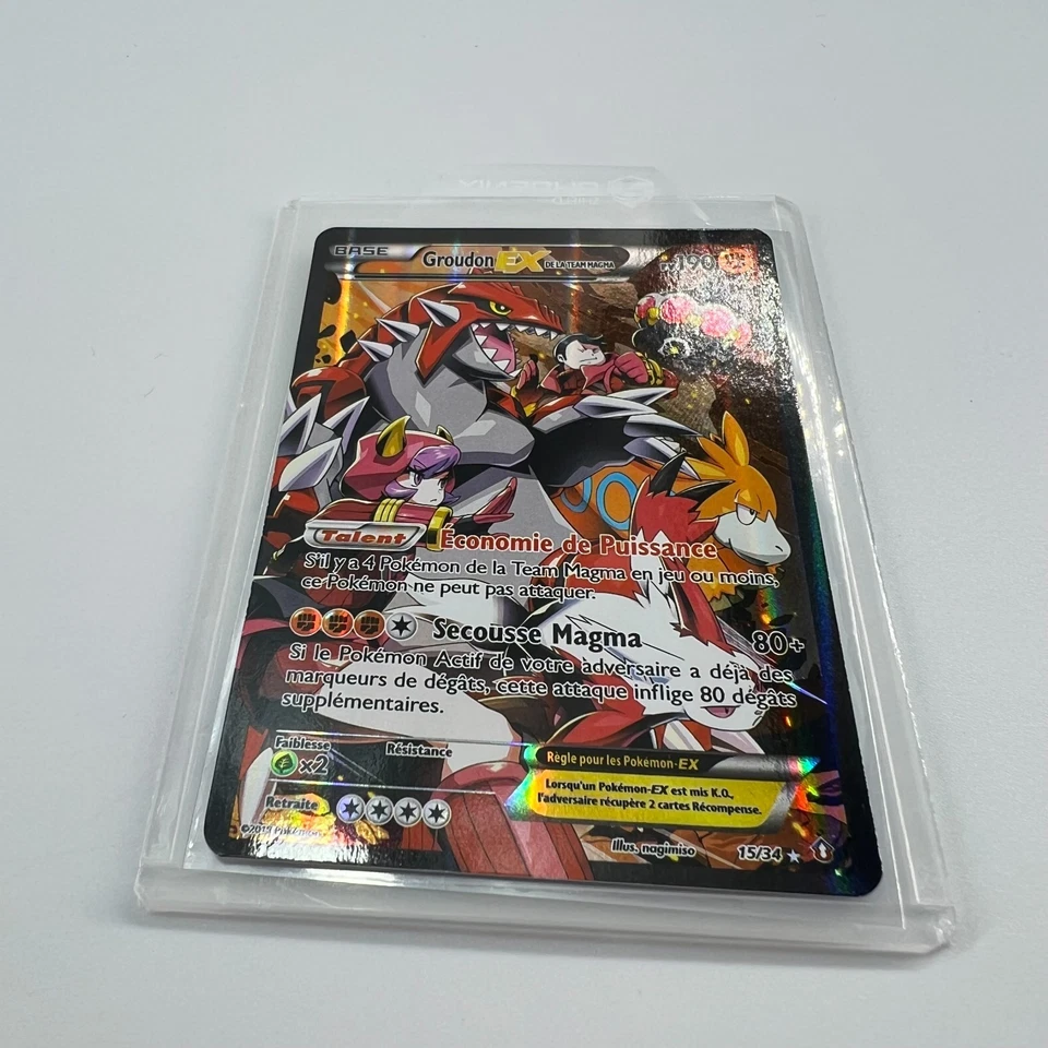Groudon EX de la Team Magma 15/34 Full Art FA Carte Pokémon XY Double Danger - Photo 4/4