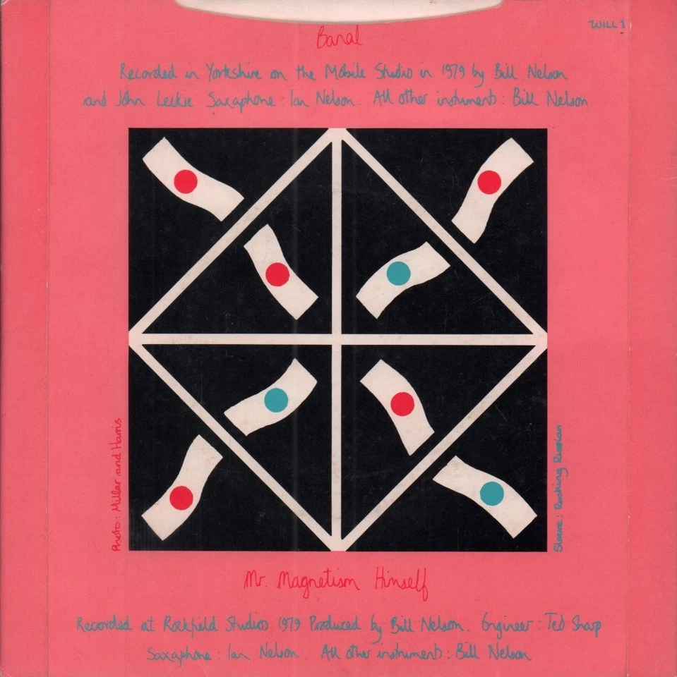 Bill Nelson Banal 7" Vinilo Reino Unido Mercury 1981 Portada Pic WILL1 - Imagen 2 de 3