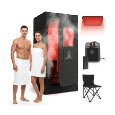 Portable Steam Sauna Pod for Home, Large Sit-in Design, Fast Heat-Up, 3L Stea...