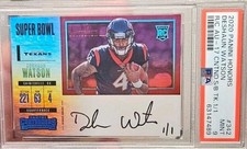 DESHAUN WATSON 2017 CONTENDERS SUPER BOWL TICKET AUTO 1/1 ~ 20 HONORS ~ PSA 9🔥