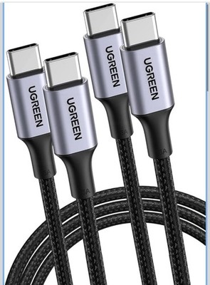 UGREEN USB C Cable 100 W 2 m Charging Cable USB-C Pack of 2 PD 3.0 Fast Charging