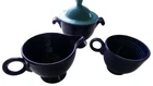 Fiesta Vintage Cobalt Sugar Bowl & Creamer~Fiestaware Cup