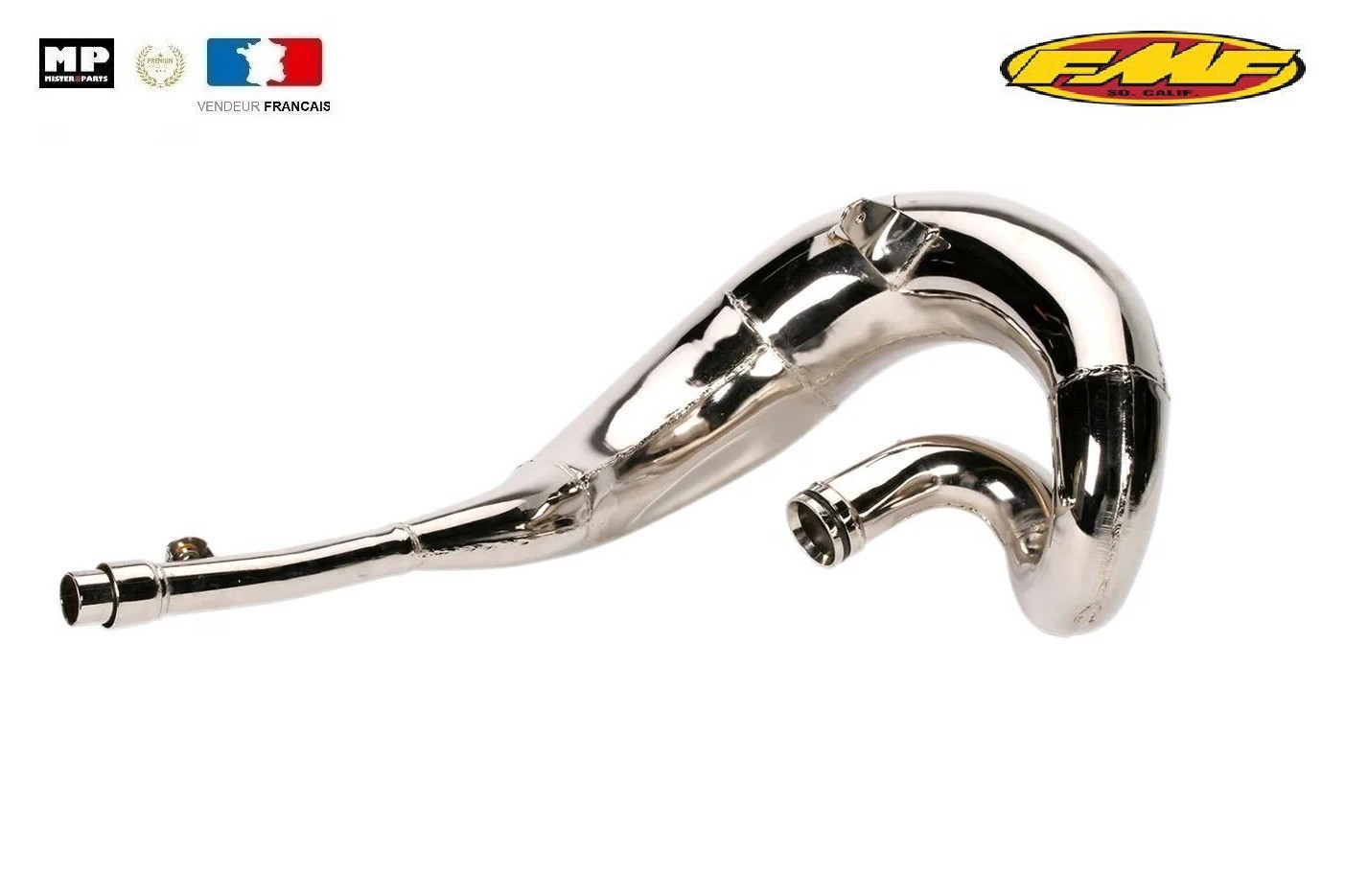 L'échappement FMF FAT PIPE premium en acier brut pour Suzuki RM 250 1996-1998
