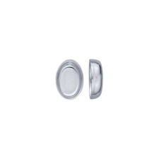 One 6x4mm Plain Oval Sterling Silver Bezel Cup Setting 32gauge 4x6mm