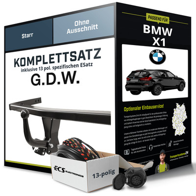 Anhängerkupplung starr für BMW X1 +E-Satz Kit NEU AHK