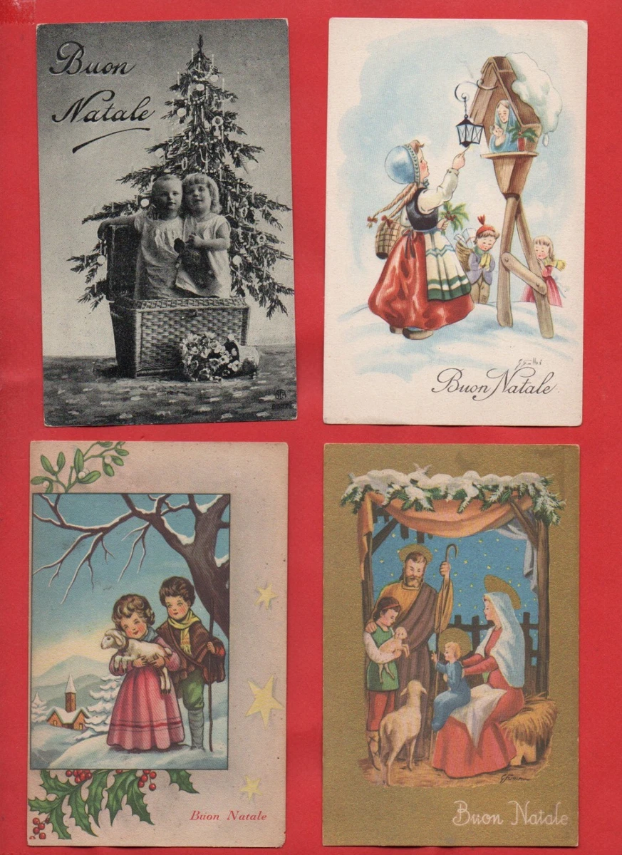 Gukasxi 10 Cartoline Di Natale Vintage Con Buste - Biglietti D'Auguri Con Babbo Natale, Interno Bianco Per Auguri E Capodanno