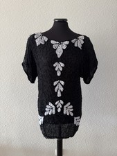 Damen Vintage Oberteil Mit Pailletten
