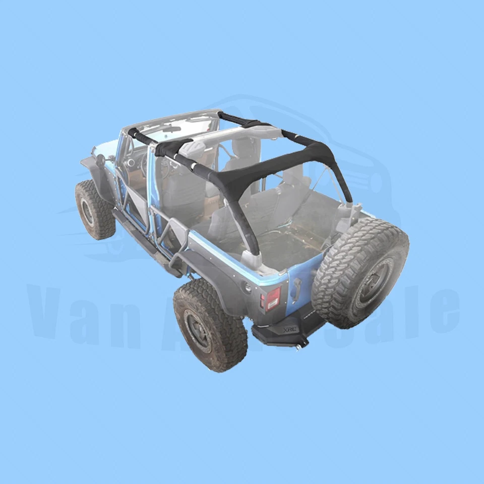 Cubierta de barra antivuelco MOLLE negra Smittybilt para Jeep Wrangler 2003-2006 Foto 2 de 3