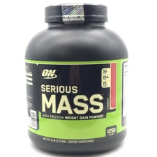 Optimum Nutrition, Serious Mass, High Protein Weight Gain Powder Strawberry 6 lb