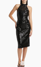 Elie Tahari sleeveless Bella midi-dress with a halterneck