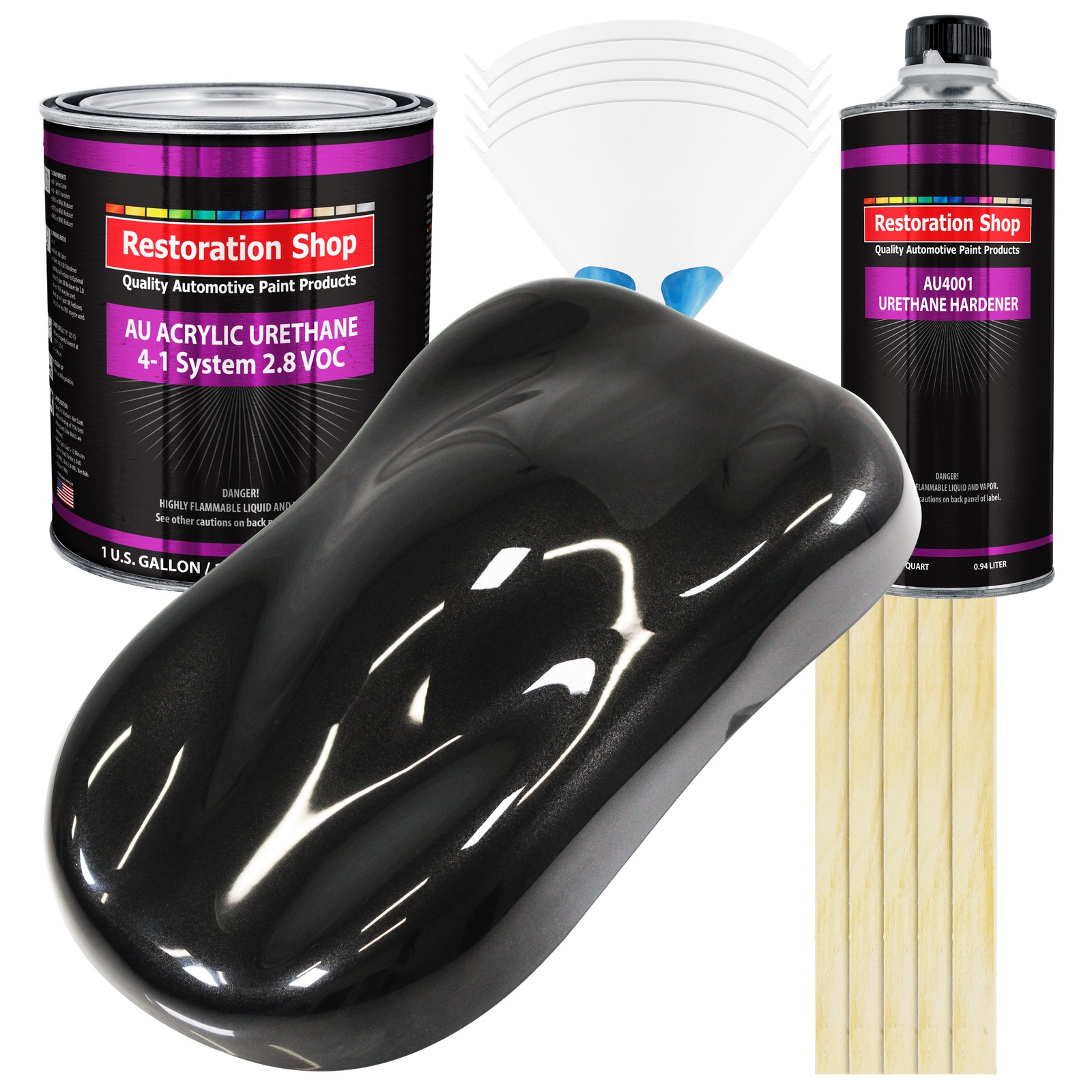 Restoration Shop Black Diamond Firemist Acrylic Urethane Auto Paint Gallon Kit