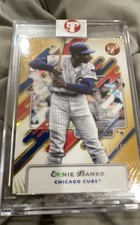 2025 Topps Pristine - Encased Ernie Banks #72 Gold Refractor /50