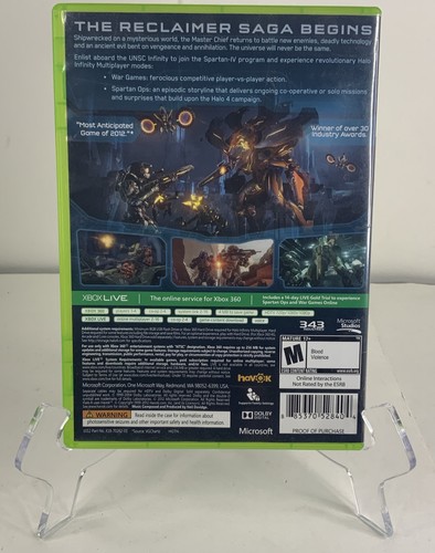 Halo 4 (Xbox 360, 2012) No Manual 2-Discs Original Case Video