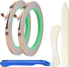 CAMATET 7/32 Inch Copper Foil for Stained Glass, Copper Reactive Foil with Doubl