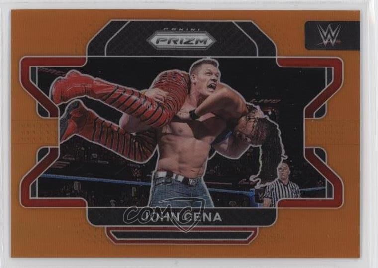 2022 Panini Prizm WWE Orange Prizm 96/99 John Cena #45