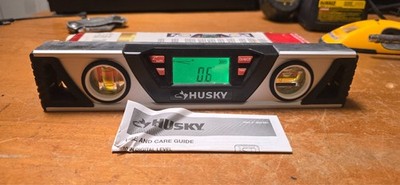 Husky 10 in. Digital Level Electronic Angle Finder Open Box Tested Working