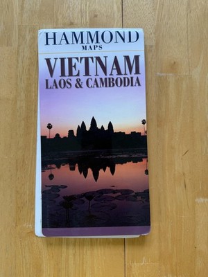 Hammond Vietnam Laos & Cambodia Road Map Travel Guide Folded Brochure Germany
