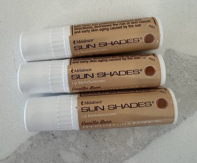 NEW Melaleuca Sun Shades Lip Balm Vanilla Bean SPF 15 3-Pack