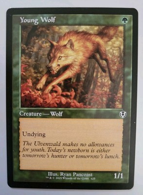 MTG - Innistrad Remastered: Young Wolf (425) - Retro Common - Near Mint 