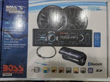 Marine BOSS Audio reciever and Speakers 200 watt 4 channel