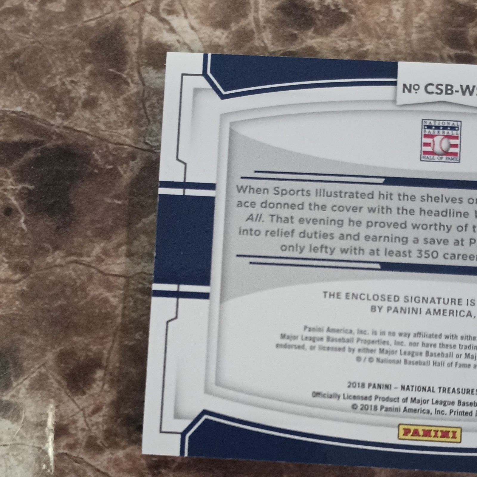 Panini 2018 National Treasures Warren Spahn Cut Signatures Auto /10 view 6