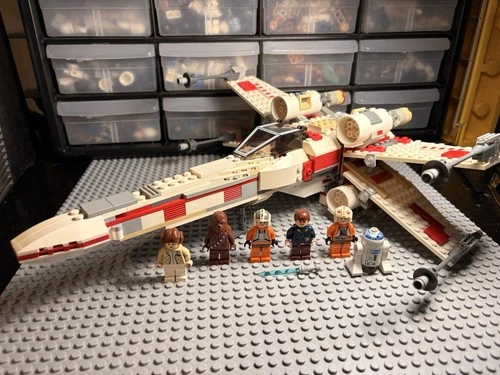 LEGO Star Wars X-Wing Fighter 2006 set 6212 with Minifigures (read disc)