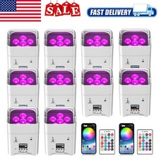 10Pcs 6x18W RGBWA UV Wifi APP Wireless Remote Control Par Can Light Uplighting