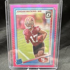 2025 Panini Donruss Rated Rookie Jordan Watkins #356 Optic Pink Prizm 49ers