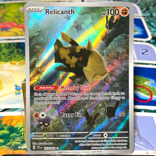Relicanth 173/162 Illustration Rare Temporal Forces Pokemon Holo Near Mint