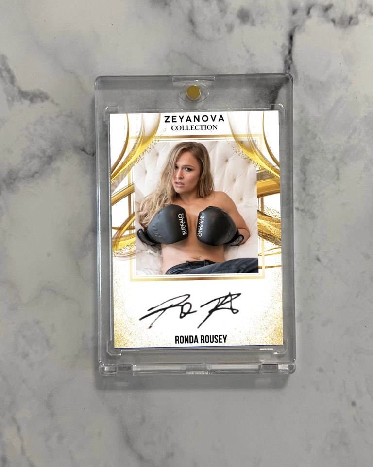 Ronda Rousey Trading Card Fanart Auto Signature Autograph Collectible