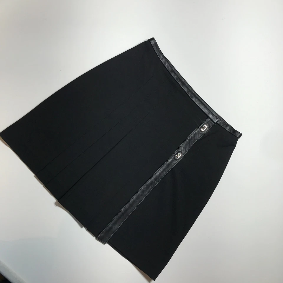 INC International Concepts надежном юбка размер 8 спереди плиссированные с отделкой из искусственной кожи - Изображение 2 из 4