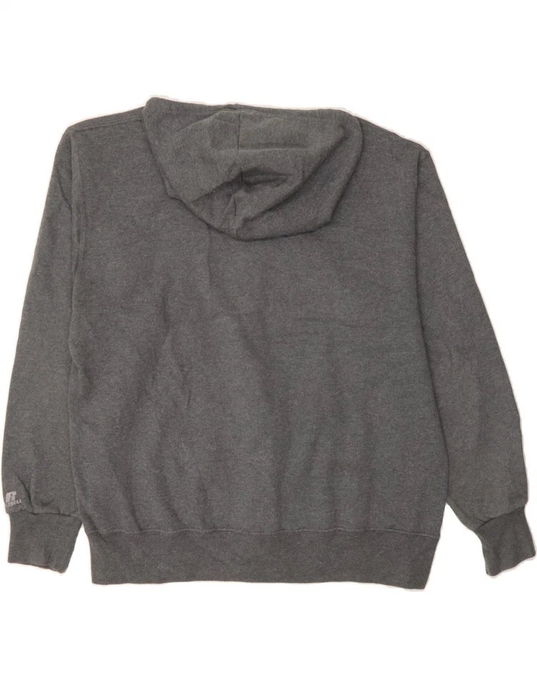 RUSSELL Athletic женщин молнии толстовка с капюшоном свитер Великобритании 18 XL серый хлопок UK04 - Изображение 2 из 3