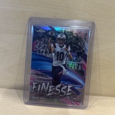 2024 Topps Chrome Football Drake Maye Rookie Finesse Refractor Insert SP