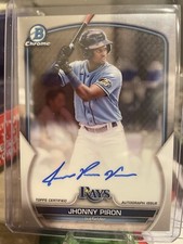 JHONNY PIRON Bowman On Card Auto 2023 Bowman Chrome Baseball - Rays CPA-JPN RC