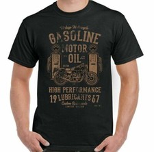 Motard T-Shirt Essence Motor Oil Moto Chopper Café Racer Vélo