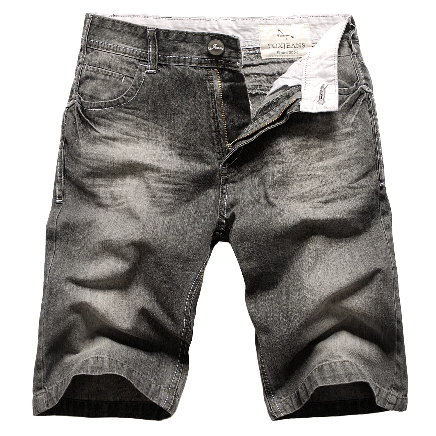 FOX JEANS Men's Enoch Black Denim Shorts SIZE 32-44