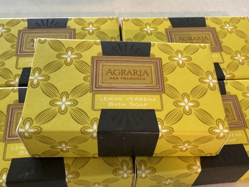 5 x новый Agraria лимон вербена роскошь ванна бар мыло 50 г каждый. Свежий. - Изображение 3 из 4
