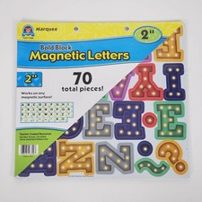 Plaid Bold Block 2" Magnetic Letters by Teacher Created Resources New Sealed