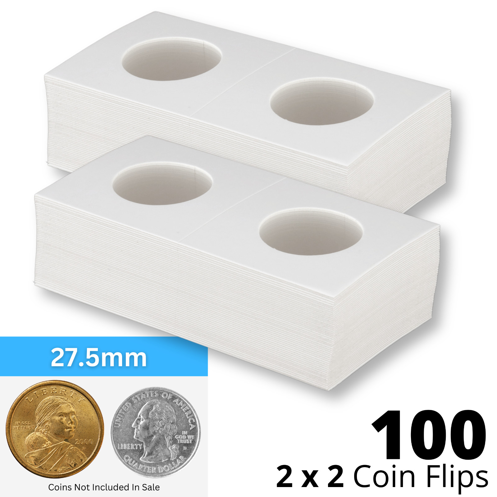Coin Flip Holders 200 X Penny Cent / Dime 20mm 2x2 Cardboard Mylar Coin  Holder Flip-US 1&10 Cent | #4706622021 Coin Holders For Pennies